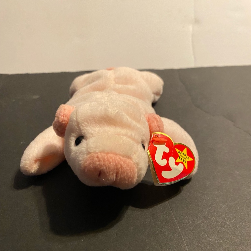 RARE “SQUEALER” the pig TY beanie baby.  ORIGINAL 1993. Tag Errors.